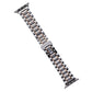Frerndorf | Für Apple Watch Series 9 45mm Fünf-Perlen Edelstahl Armband (Silber Roségold)