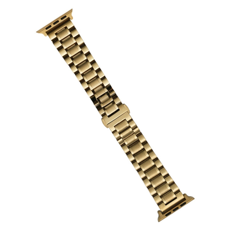 Frendorf | Für Apple Watch SE 2022 40mm Fünf-Perlen Edelstahl-Armband (Gold)