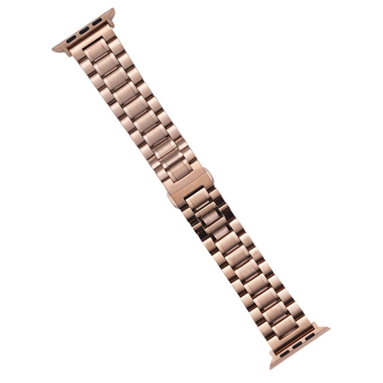 Frendorf | Für Apple Watch Series 5 40mm Fünf-Perlen Edelstahl-Armband (Roségold)