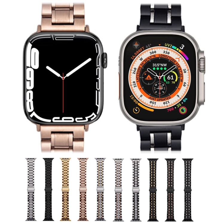 Frendorf | Für Apple Watch SE 2022 40mm Fünf-Perlen Edelstahl-Armband (Gold)