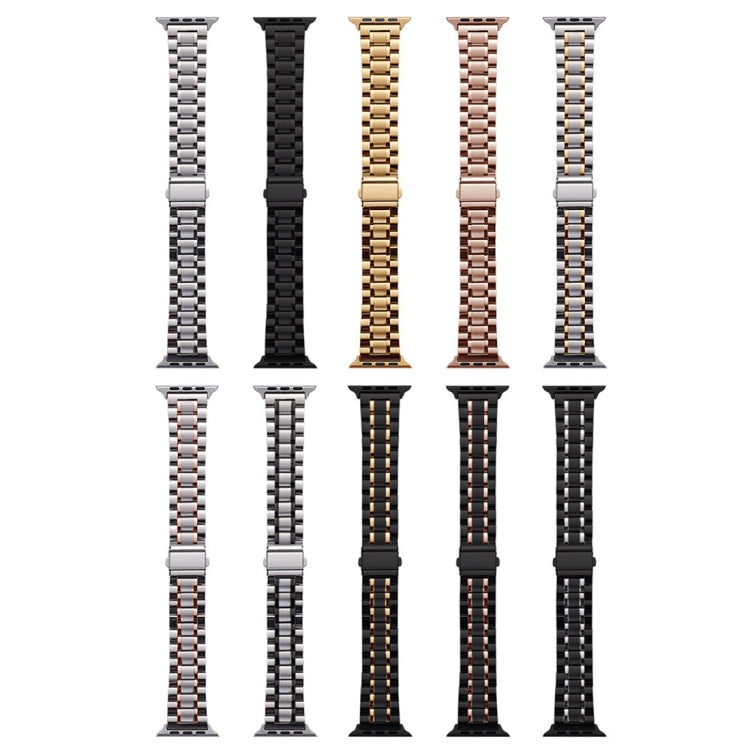 Frendorf | Für Apple Watch SE 2022 40mm Fünf-Perlen Edelstahl-Armband (Gold)
