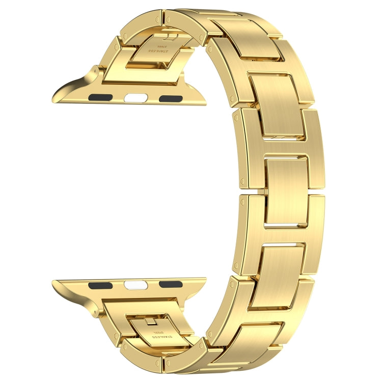 Frendorf | Für Apple Watch Series 5 40mm H Slim Edelstahl-Uhrenband (Gold)
