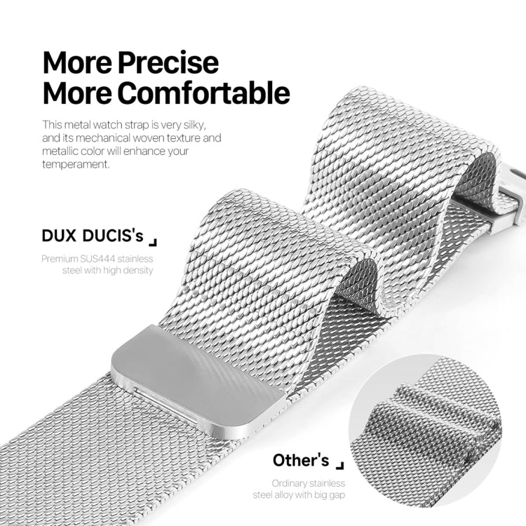 Frendorf | Für Apple Watch SE 2022 40mm DUX DUCIS Milanese Pro Series Edelstahl Armband (Silber)