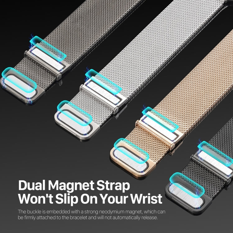 Frendorf | Für Apple Watch SE 2022 40mm DUX DUCIS Milanese Pro Series Edelstahl Armband (Silber)