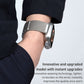 Frendorf | Für Apple Watch SE 44mm Magnetverschluss Geflochtene Kette Edelstahl Armband (Silber)