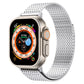 Frendorf | Für Apple Watch Series 4 40mm Milanese Loop Magnetverschluss Edelstahl Armband (Silber)