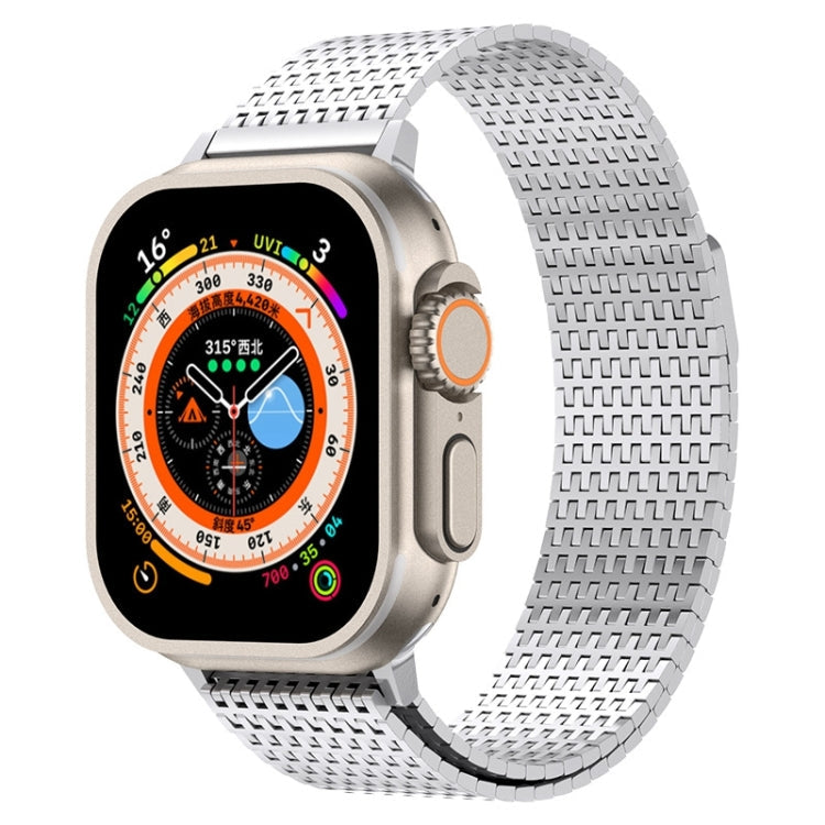 Frendorf | Für Apple Watch Series 4 40mm Milanese Loop Magnetverschluss Edelstahl Armband (Silber)