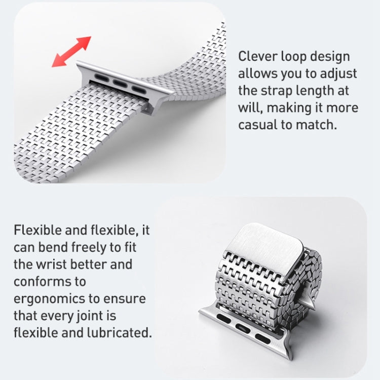 Frendorf | Für Apple Watch Series 4 40mm Milanese Loop Magnetverschluss Edelstahl Armband (Silber)