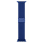 Frendorf | Für Apple Watch Series 5 44mm Kohlefasertextur Snap-Buckle Nylon-Uhrenarmband (Blau)