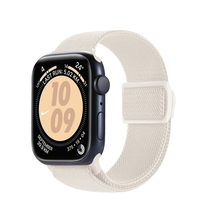 Frendorf | Für Apple Watch Series 5 40mm Kohlefasertextur Druckverschluss Nylon Uhrband (Sternenlicht)