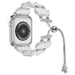 Frendorf | Für Apple Watch SE 2023 44 mm Harz Teleskop Kettenarmband (Transparent)
