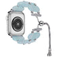 Frerndorf | Für Apple Watch Series 9 41mm Harz Teleskop Kette Uhrenarmband (Eisblau)