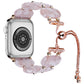 Frendorf | Für Apple Watch Series 3 42mm Harz Teleskop Ketten Armband (Rosa Blume)