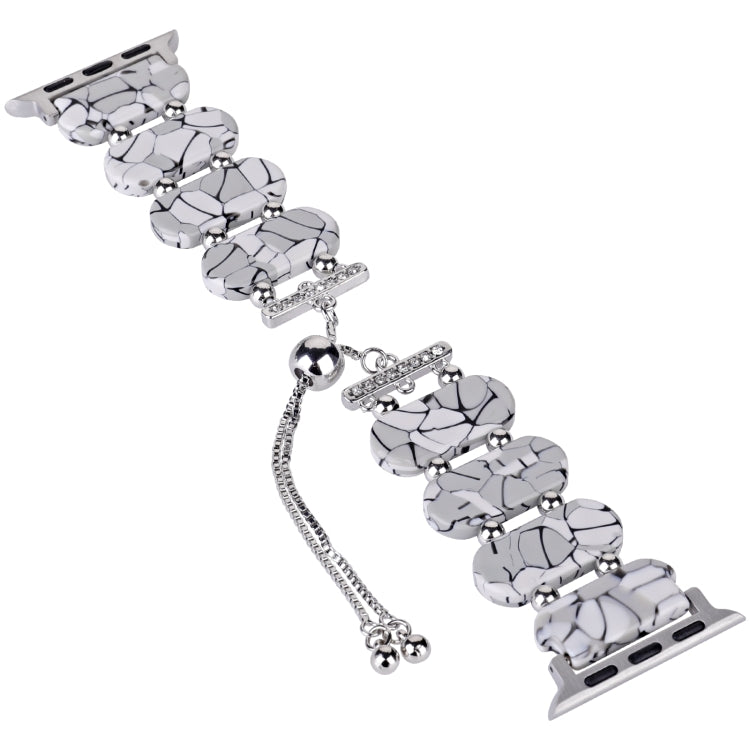 Frendorf | Für Apple Watch Series 2 42mm Harz Teleskop Ketten Armband (Risse)