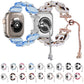 Frendorf | Für Apple Watch Series 7 45mm Harz Teleskop Ketten Armband (Rosarot)