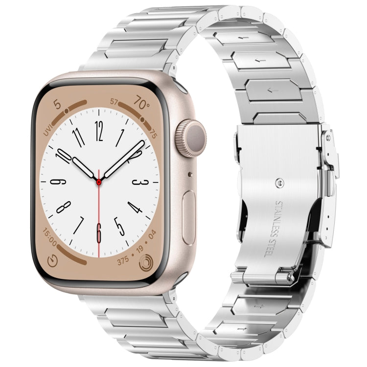Frendorf | Für Apple Watch Series 2 42mm I-förmiges Titan Metall Uhr Band (Spiegel Silber)