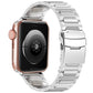 Frendorf | Für Apple Watch Series 2 42mm I-förmiges Titan Metall Uhr Band (Spiegel Silber)