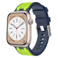 Frendorf | Für Apple Watch Series 3 42mm Eichen-Silikon-Uhrenarmband (Blau Limette)
