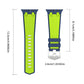 Frendorf | Für Apple Watch Series 3 42mm Eichen-Silikon-Uhrenarmband (Blau Limette)