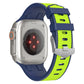 Frendorf | Für Apple Watch Series 3 42mm Eichen-Silikon-Uhrenarmband (Blau Limette)