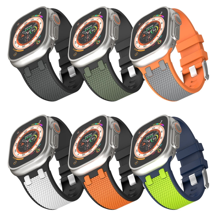 Frendorf | Für Apple Watch Series 3 42mm Eichen-Silikon-Uhrenarmband (Blau Limette)