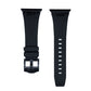 Frendorf | Für Apple Watch SE 2022 44mm Loners Liquid Silikon Armband (Schwarz Schwarz)
