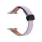 Frerndorf | Für Apple Watch Series 8 45mm Slim Magnetverschluss Echtleder Armband (Litchi Lavendel)