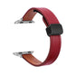 Frendorf | Für Apple Watch Series 7 45mm Schlanke Magnetverschluss Echtes Leder Uhrenarmband (Einfarbig Weinrot)