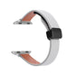 Frendorf | Für Apple Watch Series 7 45mm Slim Magnetische Schnalle Echtes Leder Uhrenarmband (Litchi Grau)