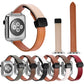Frendorf | Für Apple Watch Series 4 40mm Slim Magnet Schnalle Echtleder Uhrband (Litchi Aprikose)