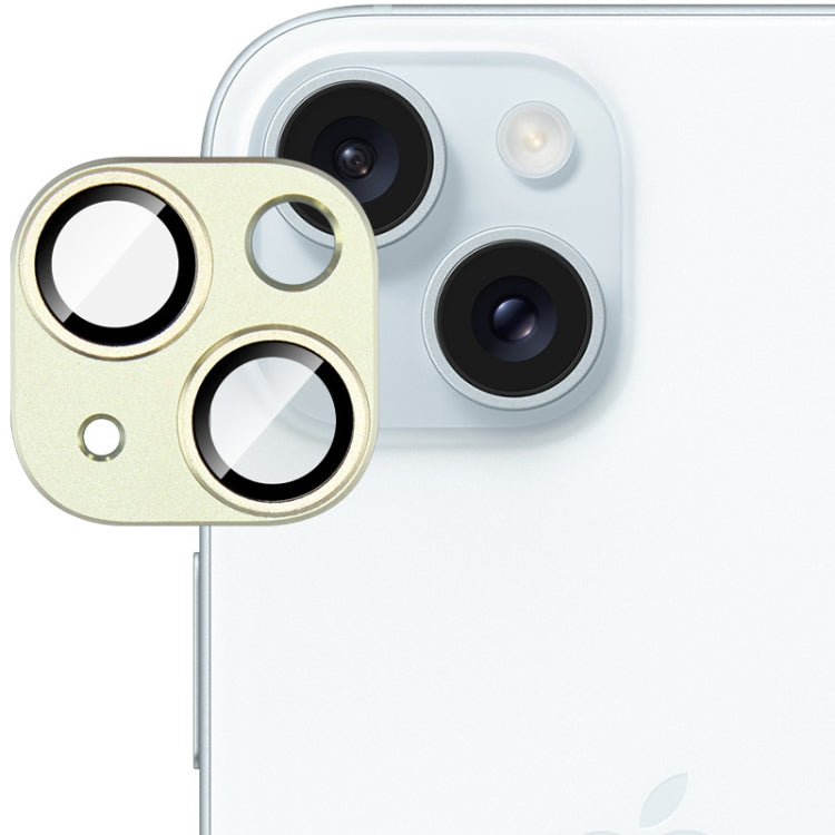 Frendorf | Für iPhone 15 / 15 Plus IMAK Metal Armor Premium Kamera Schutzfolie (Gold)