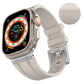 Frendorf | Für Apple Watch Series 6 44mm Steinmaserung Liquid-Silikon-Uhrenarmband (Silber Starlight)