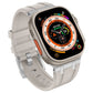 Frendorf | Für Apple Watch Series 6 44mm Steinmaserung Liquid-Silikon-Uhrenarmband (Silber Starlight)