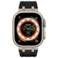 Frendorf | Für Apple Watch Series 2 42mm Stein Struktur Flüssigsilikon Uhrenarmband (Titan Schwarz)