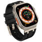 Frendorf | Für Apple Watch Series 2 42mm Stein Struktur Flüssigsilikon Uhrenarmband (Titan Schwarz)