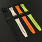 Frendorf | Für Apple Watch Series 2 42mm Stein Struktur Flüssigsilikon Uhrenarmband (Titan Schwarz)