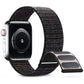 Frendorf | Für Apple Watch SE 2023 40mm Dual Hook und Schlaufen Nylon Uhrenarmband (Reflektierendes Schwarz)