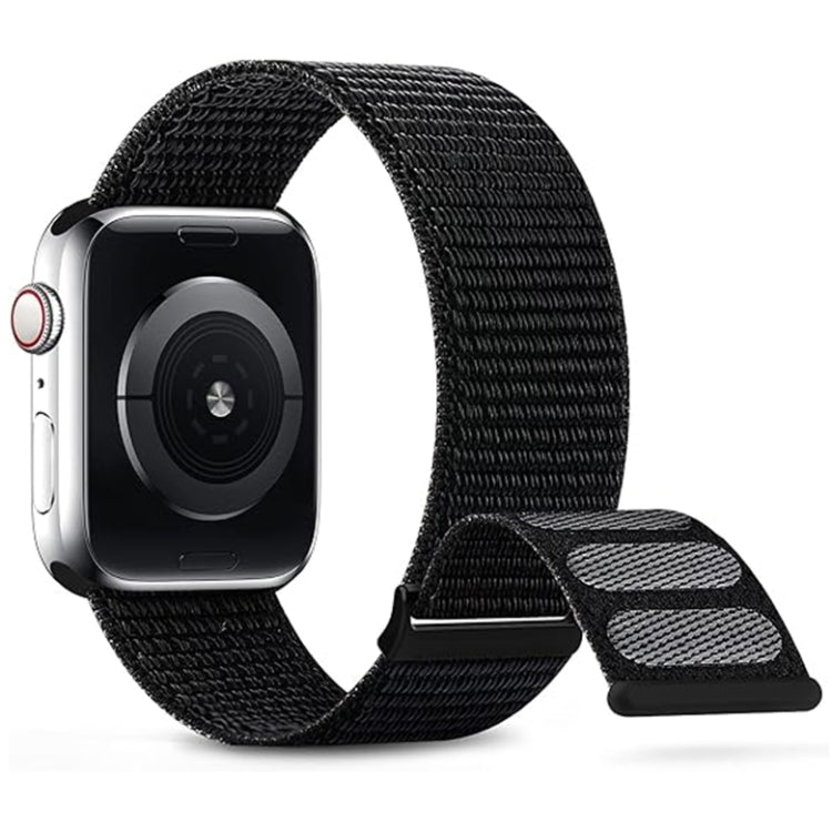 Frendorf | Für Apple Watch Series 2 42mm Doppelte Haken- und Schlaufen-Nylon-Uhrband (Dunkel Schwarz)
