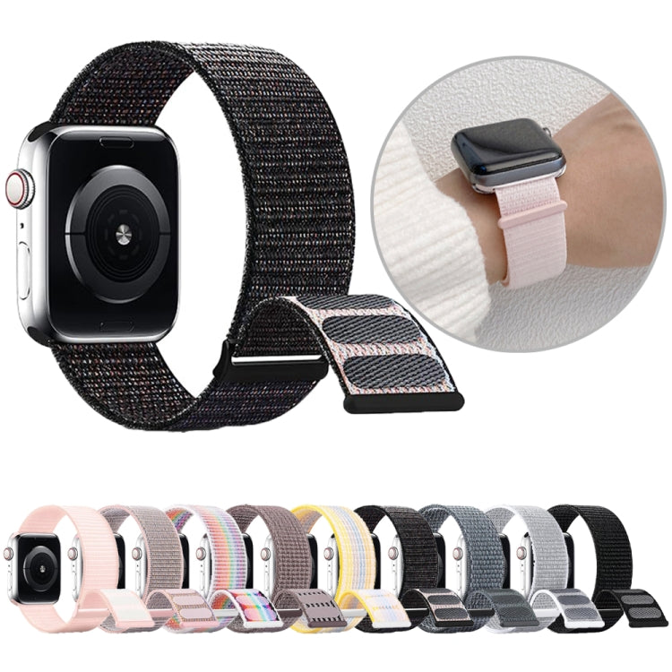 Frendorf | Für Apple Watch 38mm Dual-Haken- und Schlaufen-Nylon-Uhrenarmband (Smoke Purple)