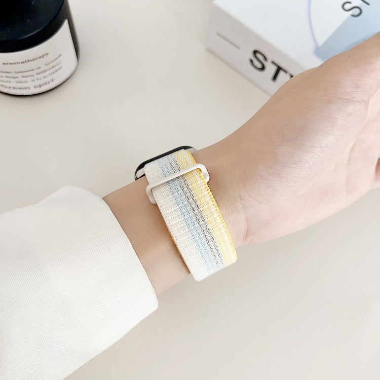 Frendorf | Für Apple Watch Series 2 42mm Doppelte Haken- und Schlaufen-Nylon-Uhrband (Dunkel Schwarz)