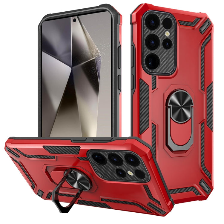 Frendorf | Für Samsung Galaxy S24 Ultra 5G Warship Armor 2 in 1 stoßfeste Handyhülle (Rot)