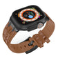 Frendorf | Für Apple Watch SE 2023 40mm Krokodilstruktur Flüssigsilikon Armband (Schwarz Gelb Braun)