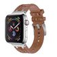 Frerndorf | Für Apple Watch Series 9 45mm Krokodilstruktur Flüssigsilikon Armband (Silber Gelb Braun)
