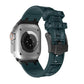 Frendorf | Für Apple Watch SE 40mm Krokodil-Textur Flüssigsilikon-Uhrenarmband (Schwarz Tiefgrün)