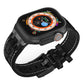 Frendorf | Für Apple Watch Series 5 40mm Krokodiltextur Flüssigsilikon-Uhrenarmband (Schwarz Weiß Schwarz)