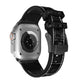 Frendorf | Für Apple Watch Series 5 40mm Krokodiltextur Flüssigsilikon-Uhrenarmband (Schwarz Weiß Schwarz)