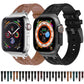 Frerndorf | Für Apple Watch Series 9 45mm Krokodilstruktur Flüssigsilikon Armband (Silber Gelb Braun)