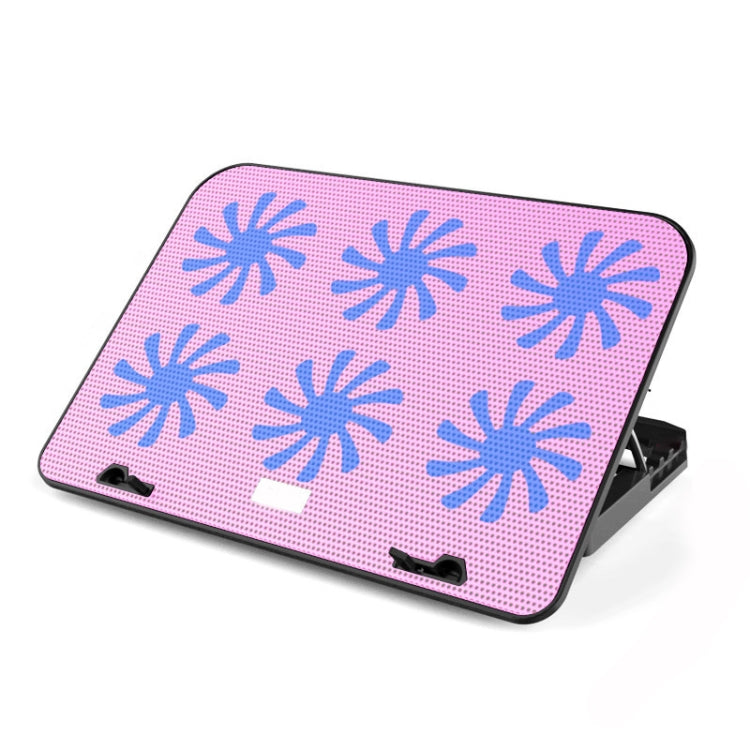 Frendorf | ICE COOREL Notebook-Computer-Basisgeschwindigkeitsregelung Silent Six-Fan-Kühlhalter Kühlregal, Stil: Premium Edition (Charm Powder)