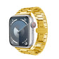 Frendorf | Für Apple Watch Series 4 40mm Drei-Perlen Schmetterlingsschnalle Metall Uhrband (Gold)