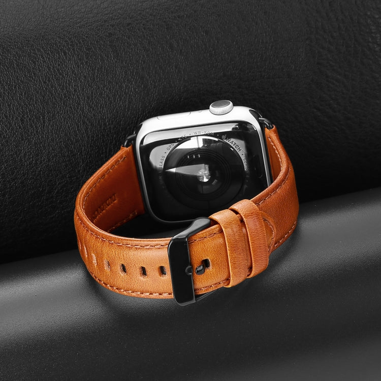 Frendorf | Für Apple Watch Series 7 41mm DUX DUCIS Business Echtes Leder Uhrenarmband (khaki)